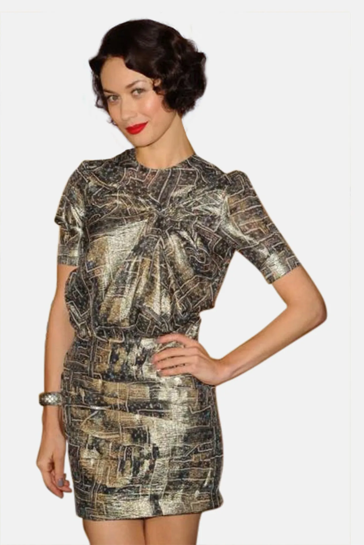 Isabel Marant x HM Shimmer Dress Gold sold by Blue & Cream