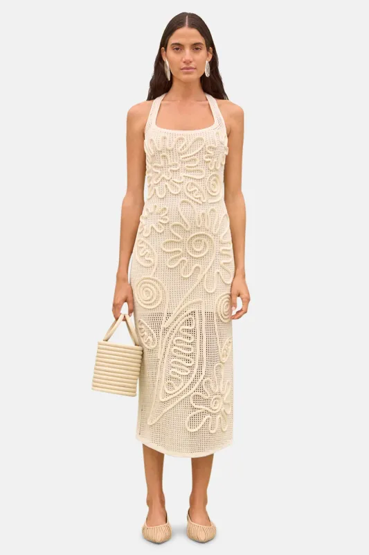 Nissa Knit Dress Off White sold by Blue & Cream