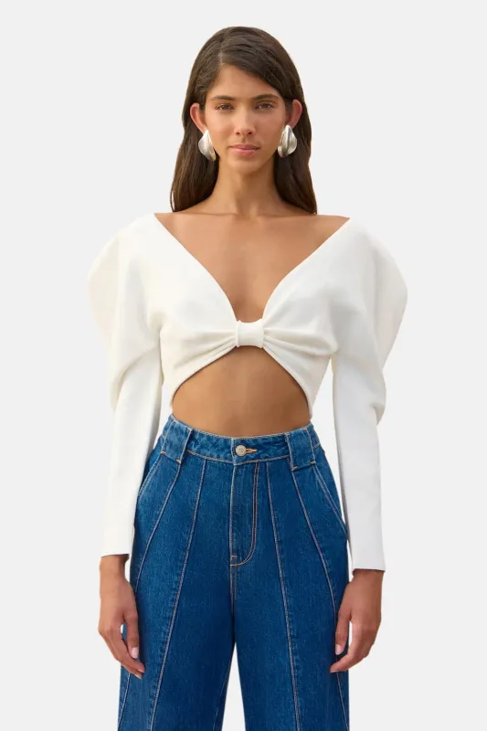 Ellie Knit Top Off White sold by Blue & Cream