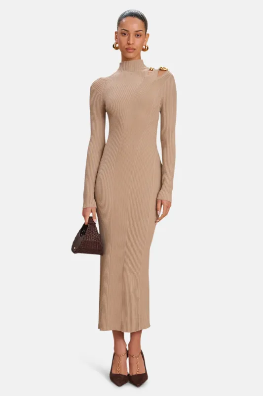 Alyssa Knit Dress Fog made by Cult Gaia