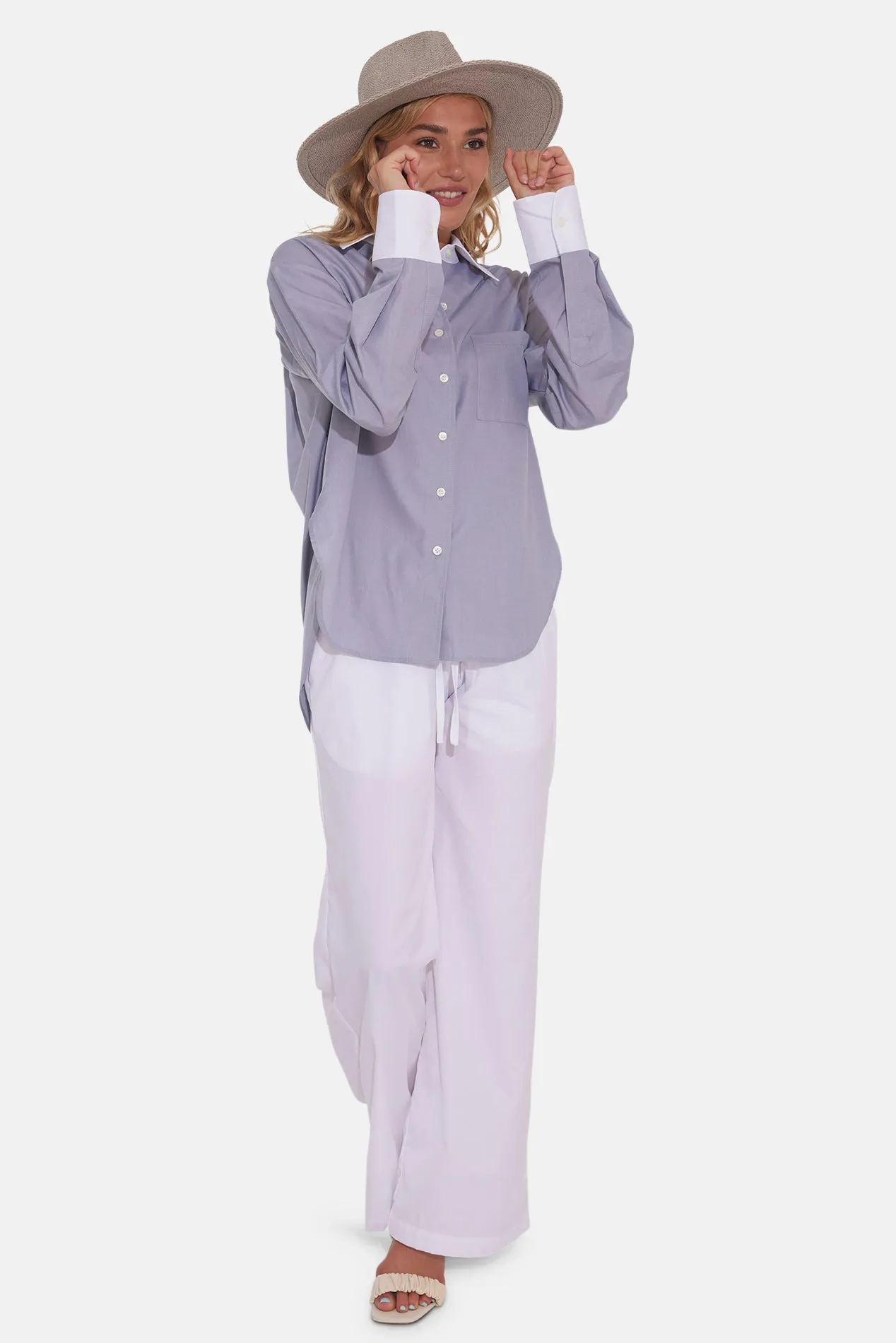 Poplin Set Grey/White sold by Blue & Cream product image thumbnail 4