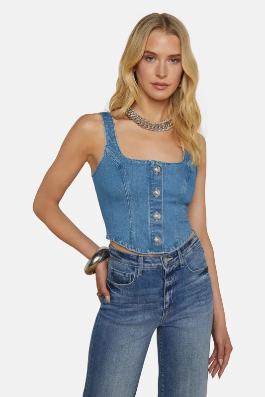 Saga Denim Top Tipton sold by Blue & Cream