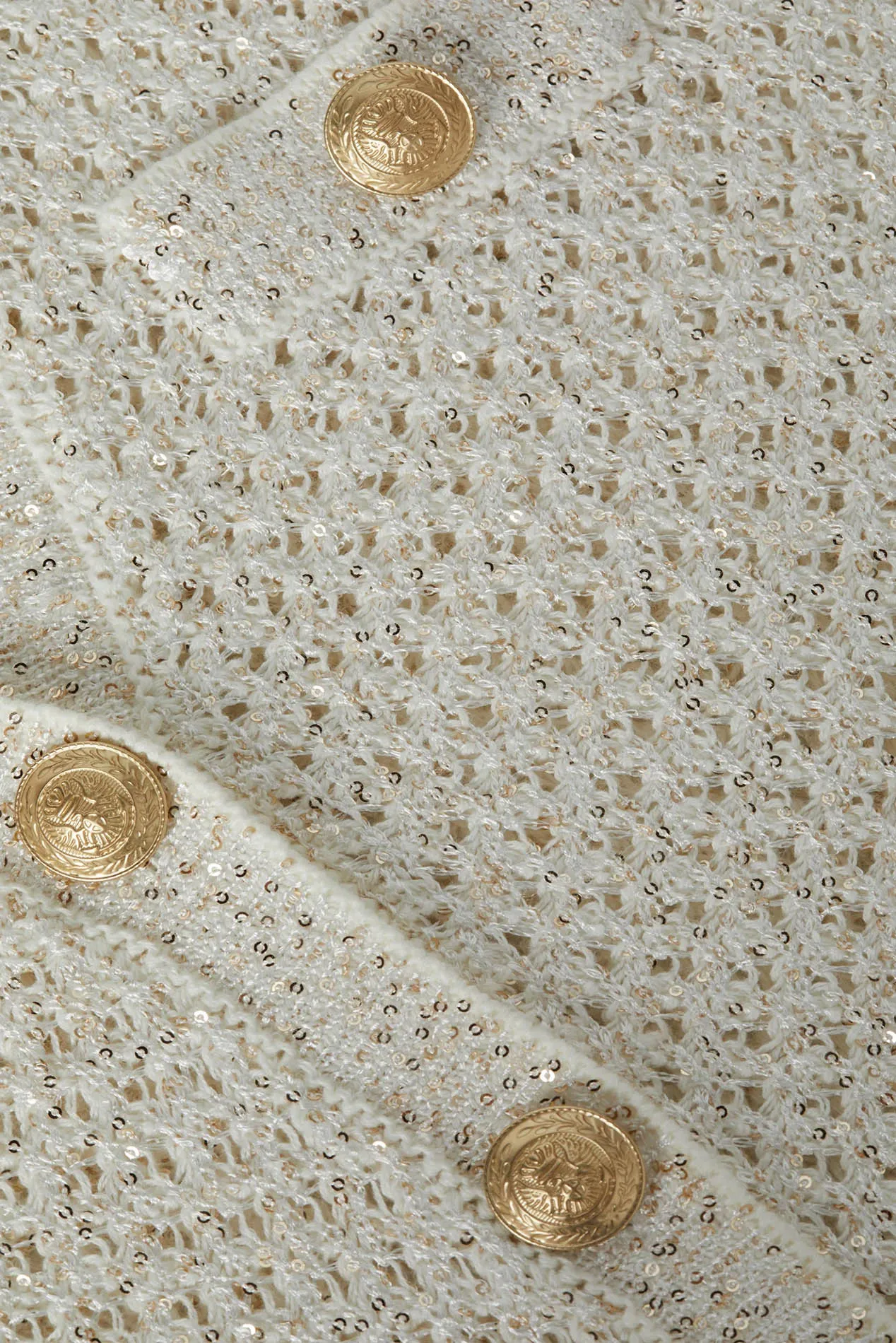 Blanca Sequin Cardigan Ivory/Gold sold by Blue & Cream product image thumbnail 5