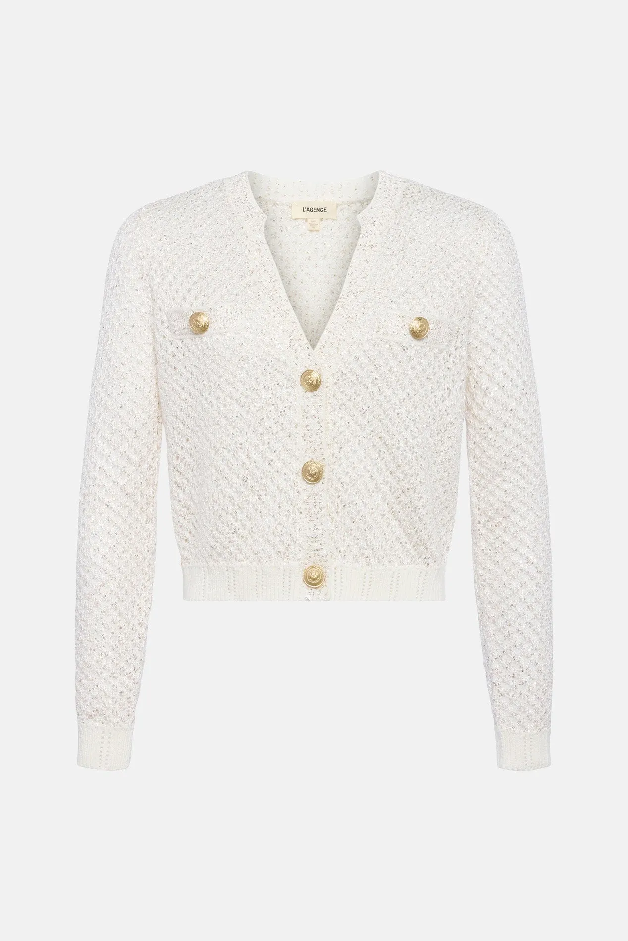 Blanca Sequin Cardigan Ivory/Gold sold by Blue & Cream product image thumbnail 4