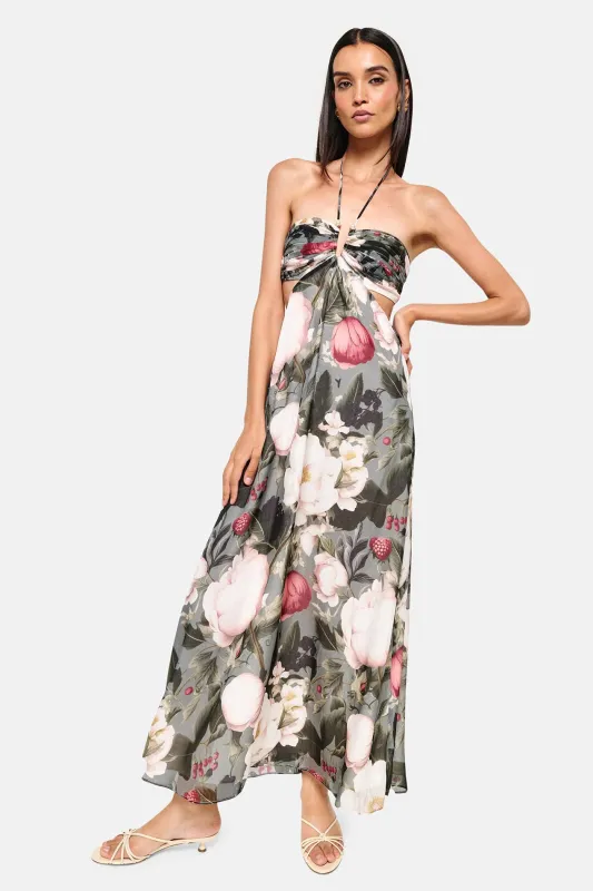 Calliope Chiffon Dress Bayou Bloom made by CAMI