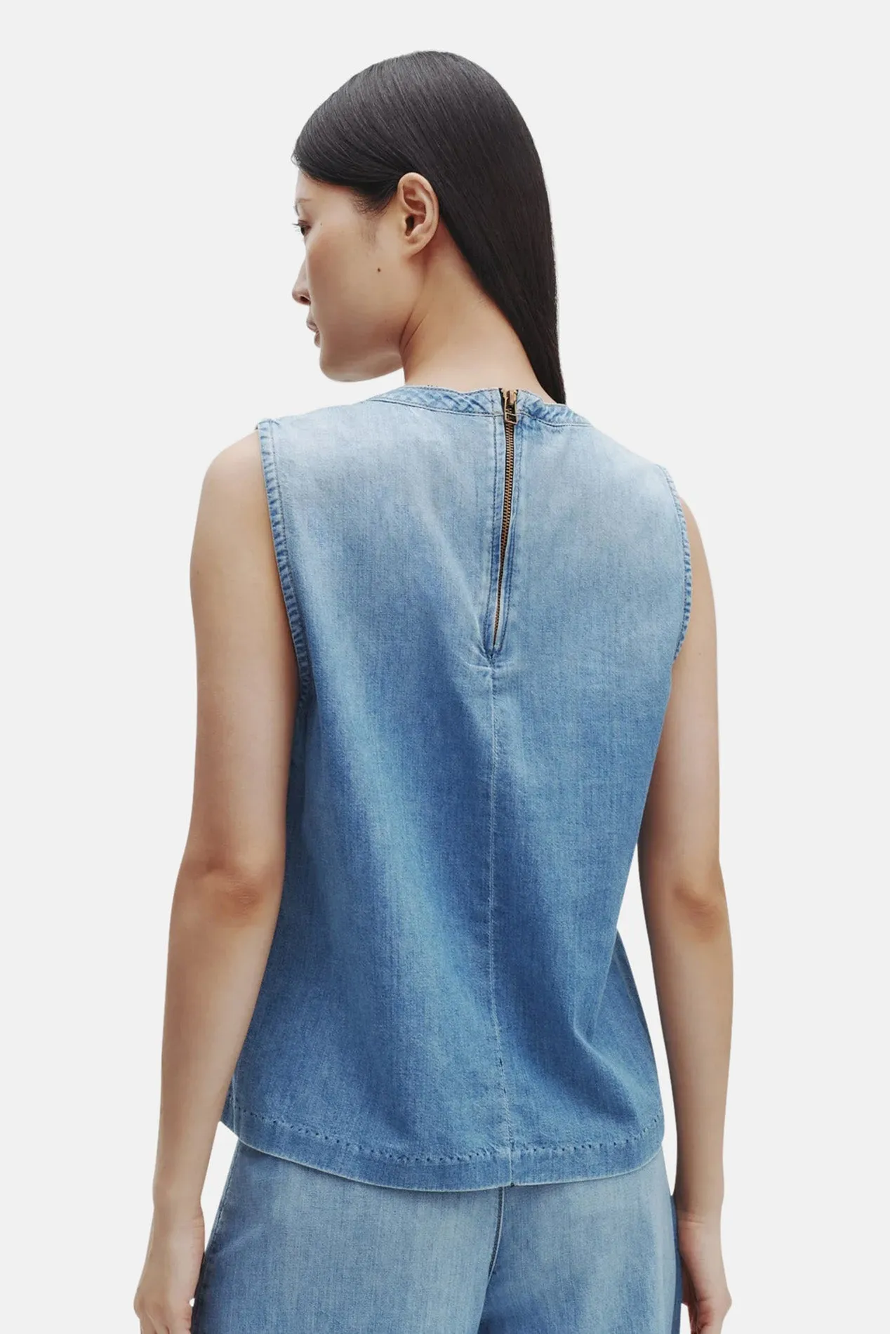 Denim Mikala Top in Vintage Wash sold by Blue & Cream product image thumbnail 3