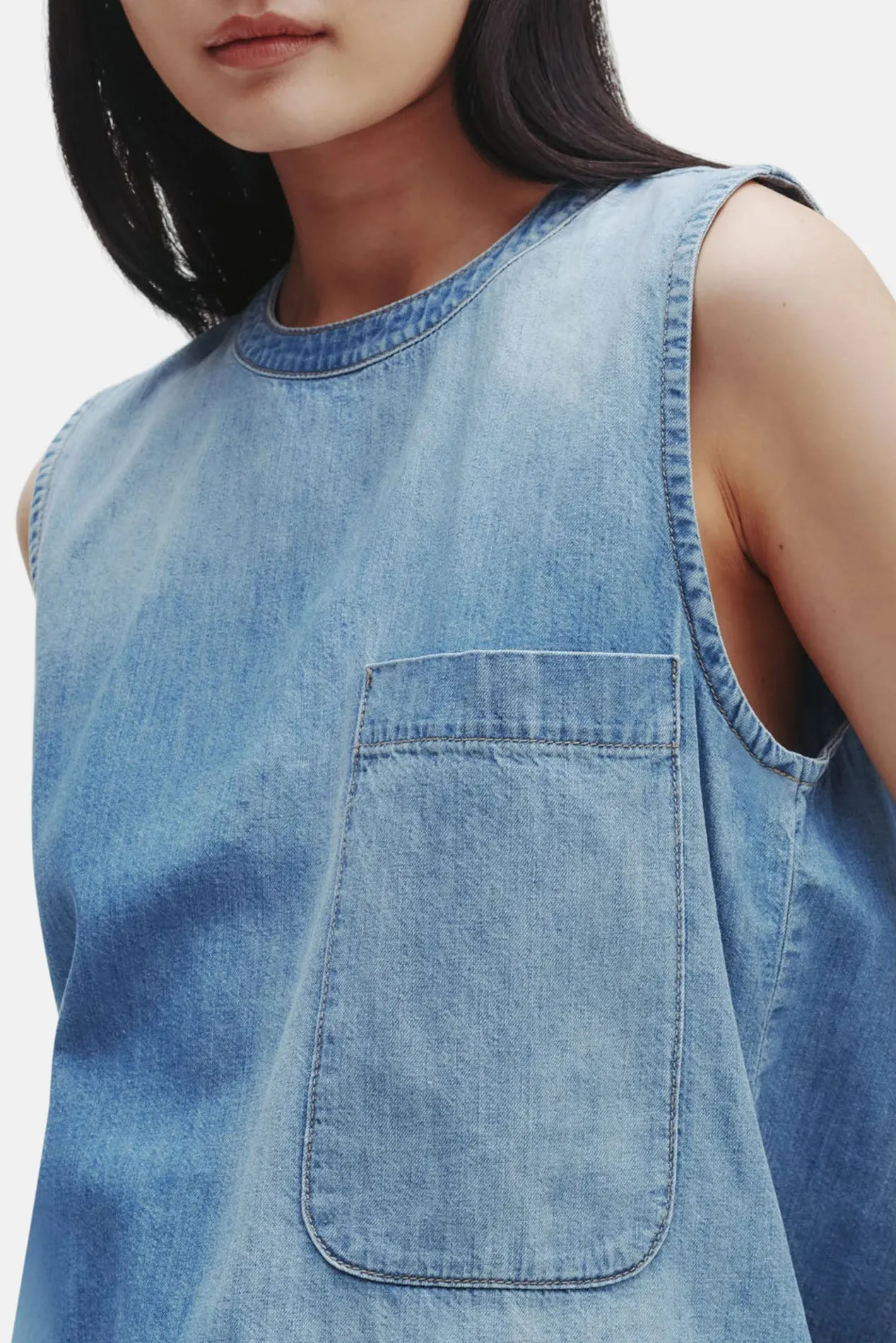 Denim Mikala Top in Vintage Wash sold by Blue & Cream product image thumbnail 2