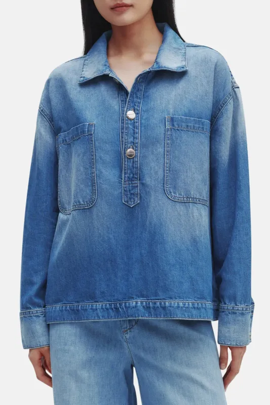 At Ease Shirt Vintage Wash sold by Blue & Cream