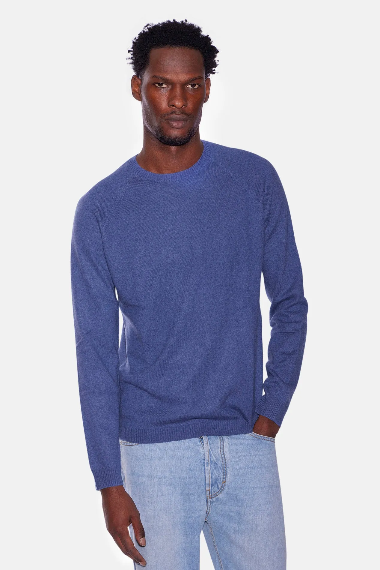 Meadow Raglan Crewneck Indigo sold by Blue & Cream