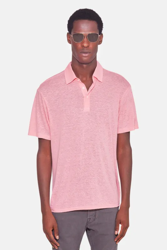 Linen Polo Pink sold by Blue & Cream