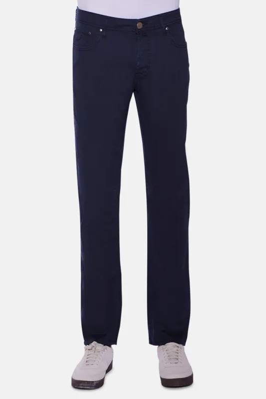 Bard Textured Trouser Navy made by Jacob Cohen