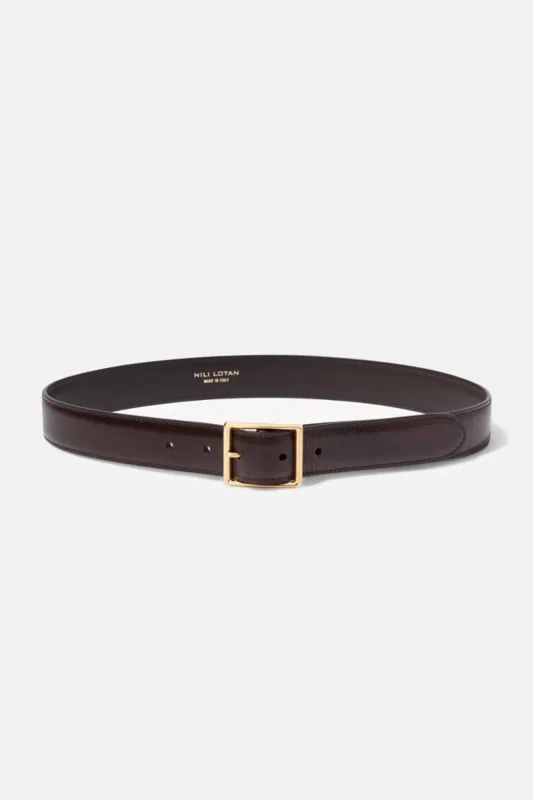 Gabriele Belt Espresso w/Antique Gold Buckle sold by Blue & Cream