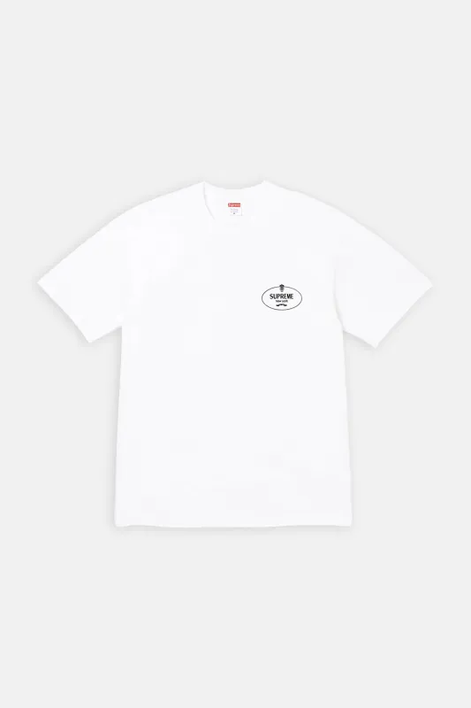 Crest Tee White sold by Blue & Cream
