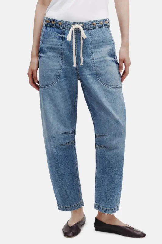 Jetties Beach Jean in Vintage Wash Denim sold by Blue & Cream