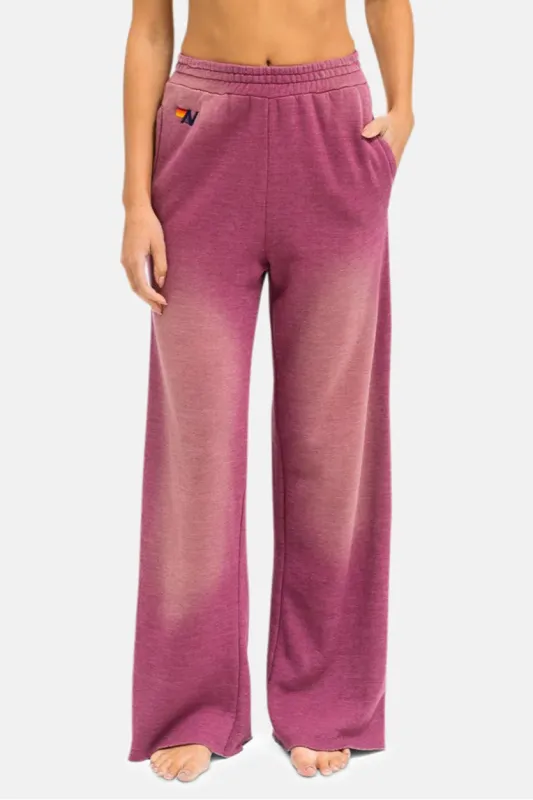 Essential Wide Leg Pocket Sweatpants Faded Berry sold by Blue & Cream