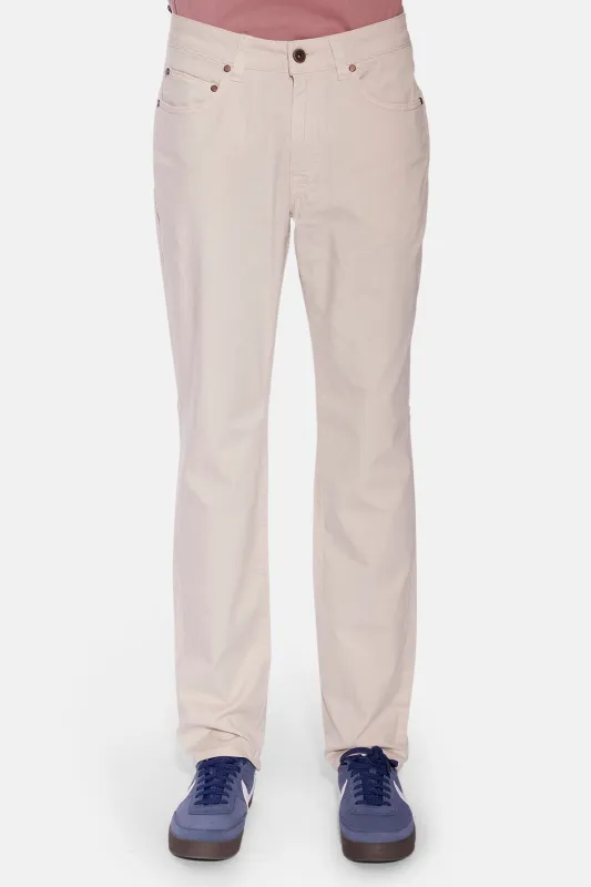 5 Pocket Cotton/Silk Trouser Beige made by Boglioli