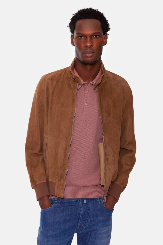 Suede Bomber Camel sold by Blue & Cream