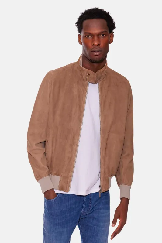 Suede Bomber Tan sold by Blue & Cream