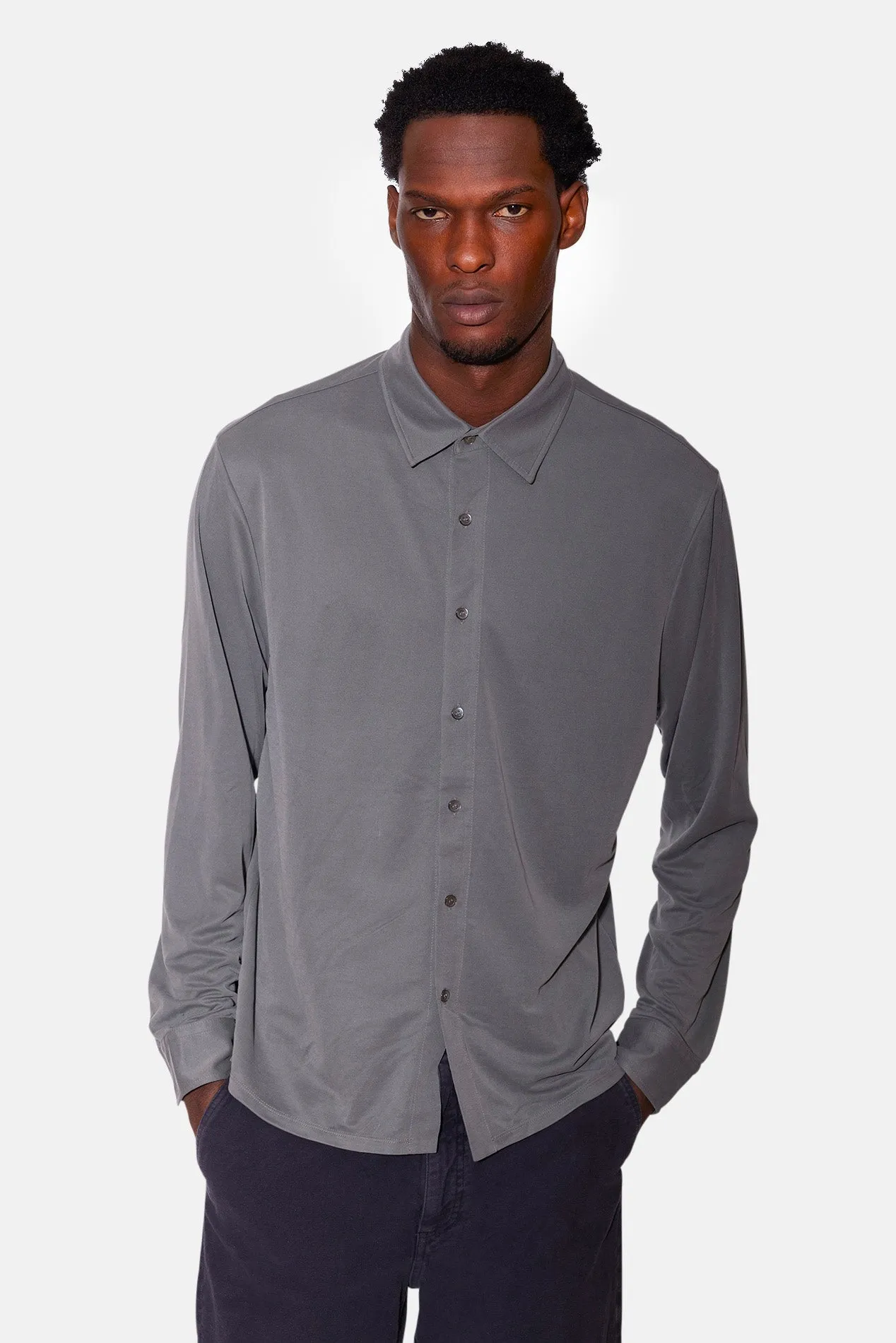 Micro Pique Shirt Dark Olive sold by Blue & Cream