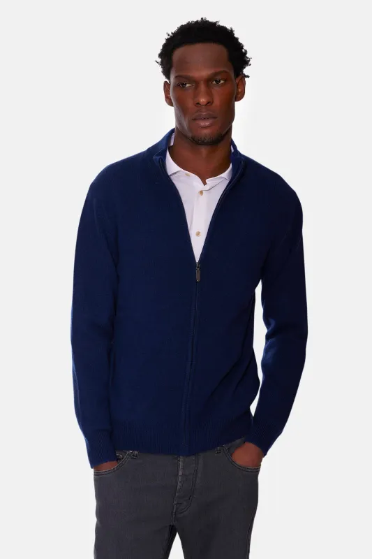 Gio Cashmere Full Zip Deep Navy sold by Blue & Cream