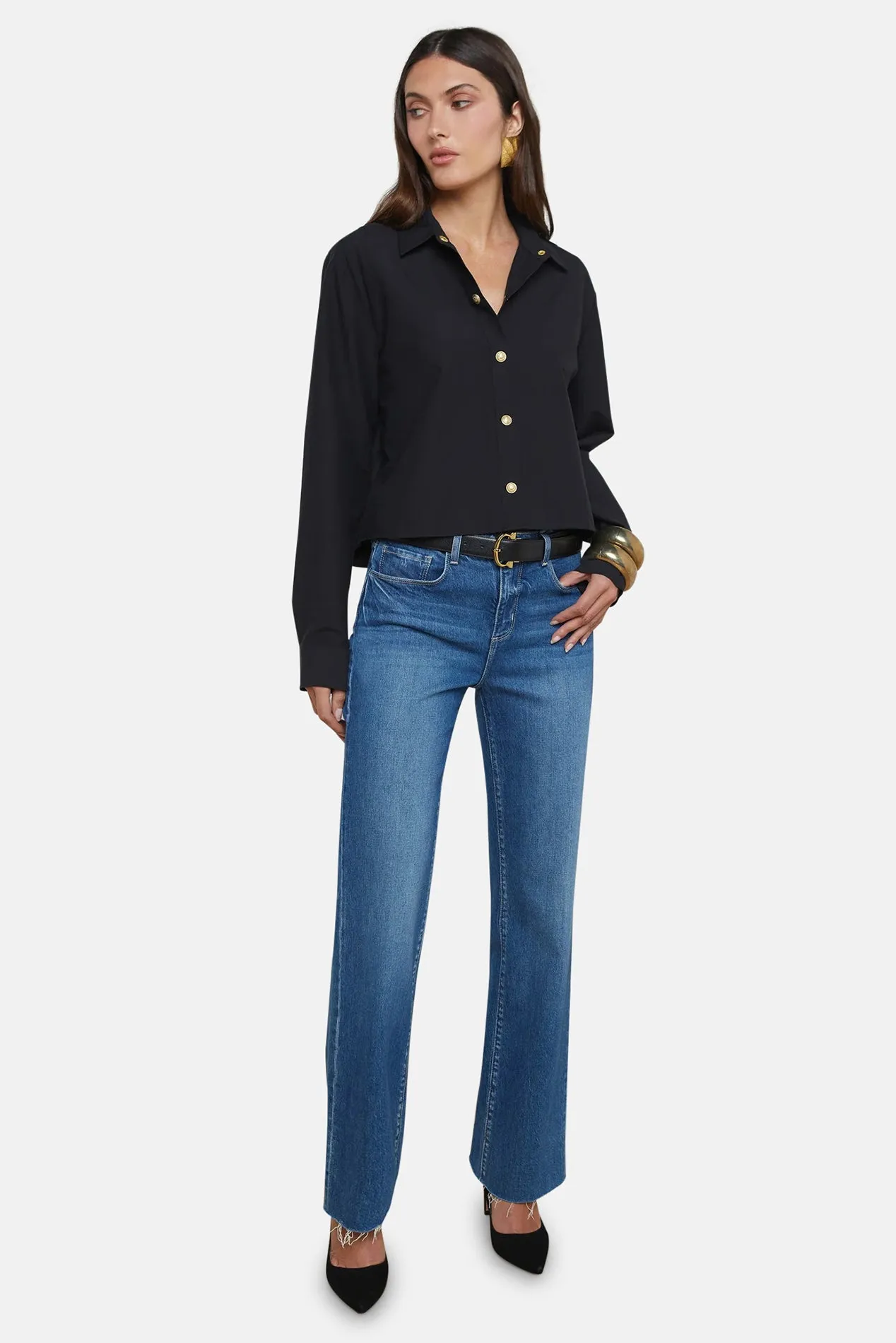 Cosette Button-Down Shirt Black/Gold sold by Blue & Cream product image thumbnail 2