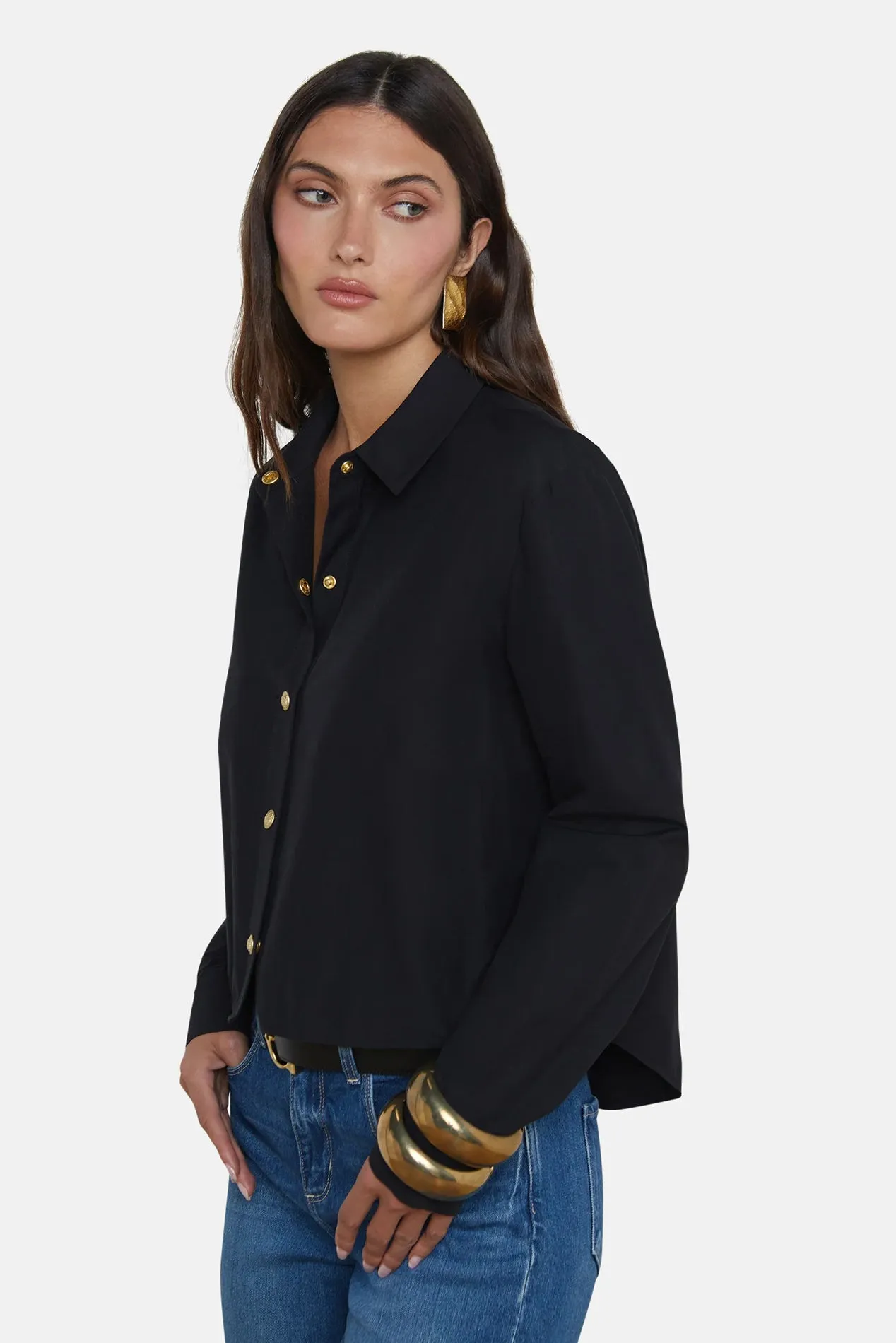 Cosette Button-Down Shirt Black/Gold sold by Blue & Cream product image thumbnail 4