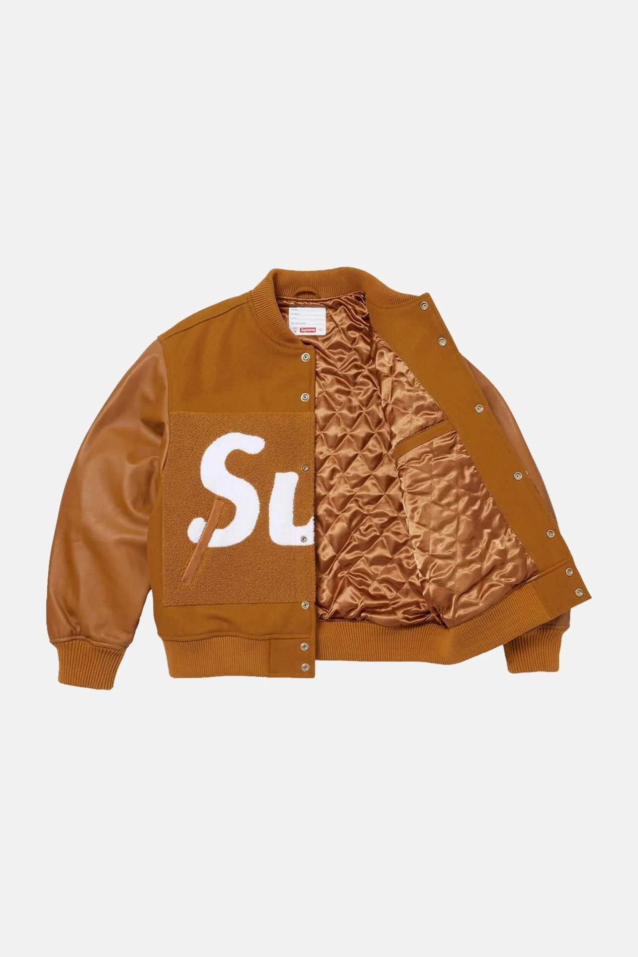 Big Logo Chenille Varsity Jacket Mustard sold by Blue & Cream product image thumbnail 2