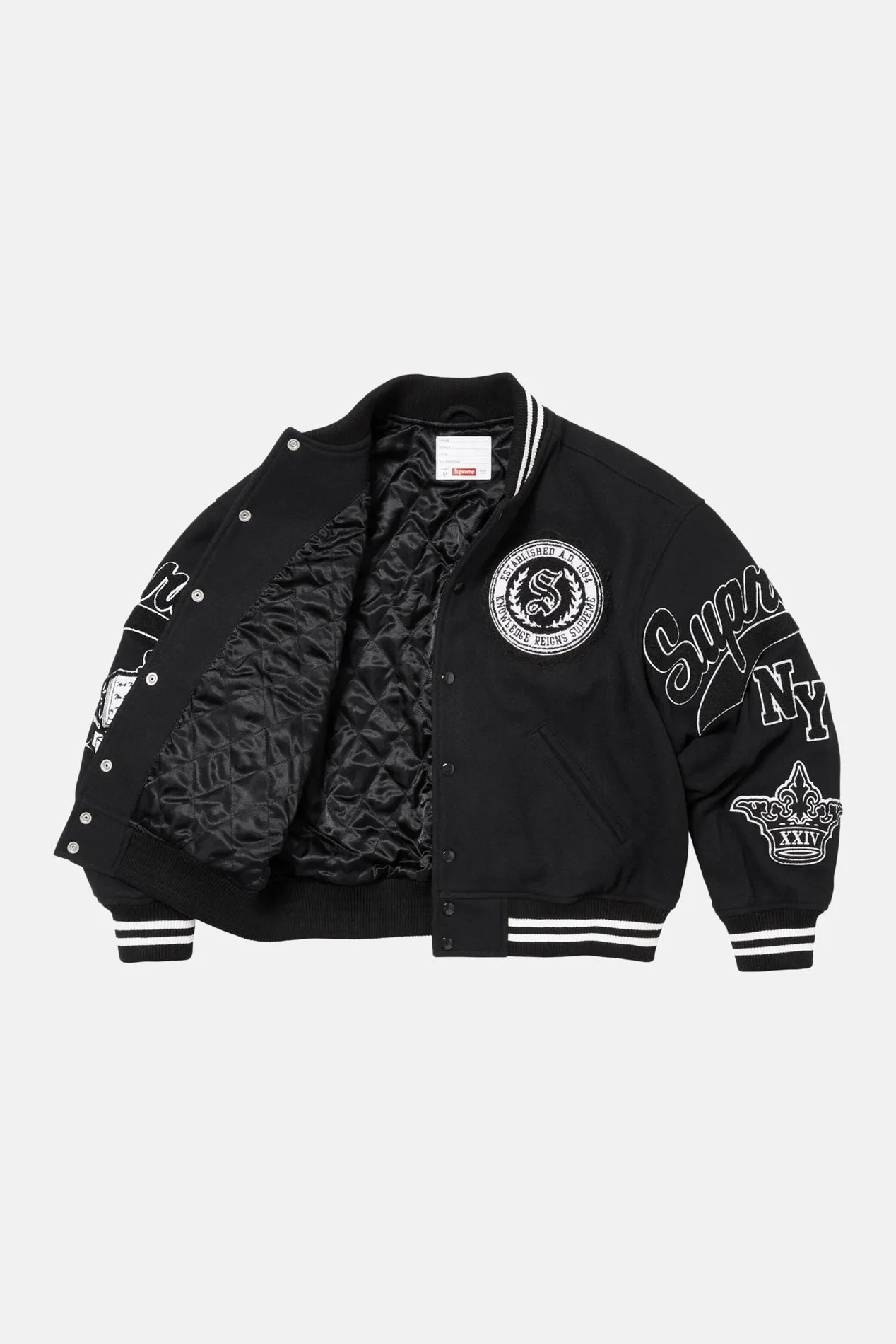 Veritas Varsity Jacket Black sold by Blue & Cream product image thumbnail 2