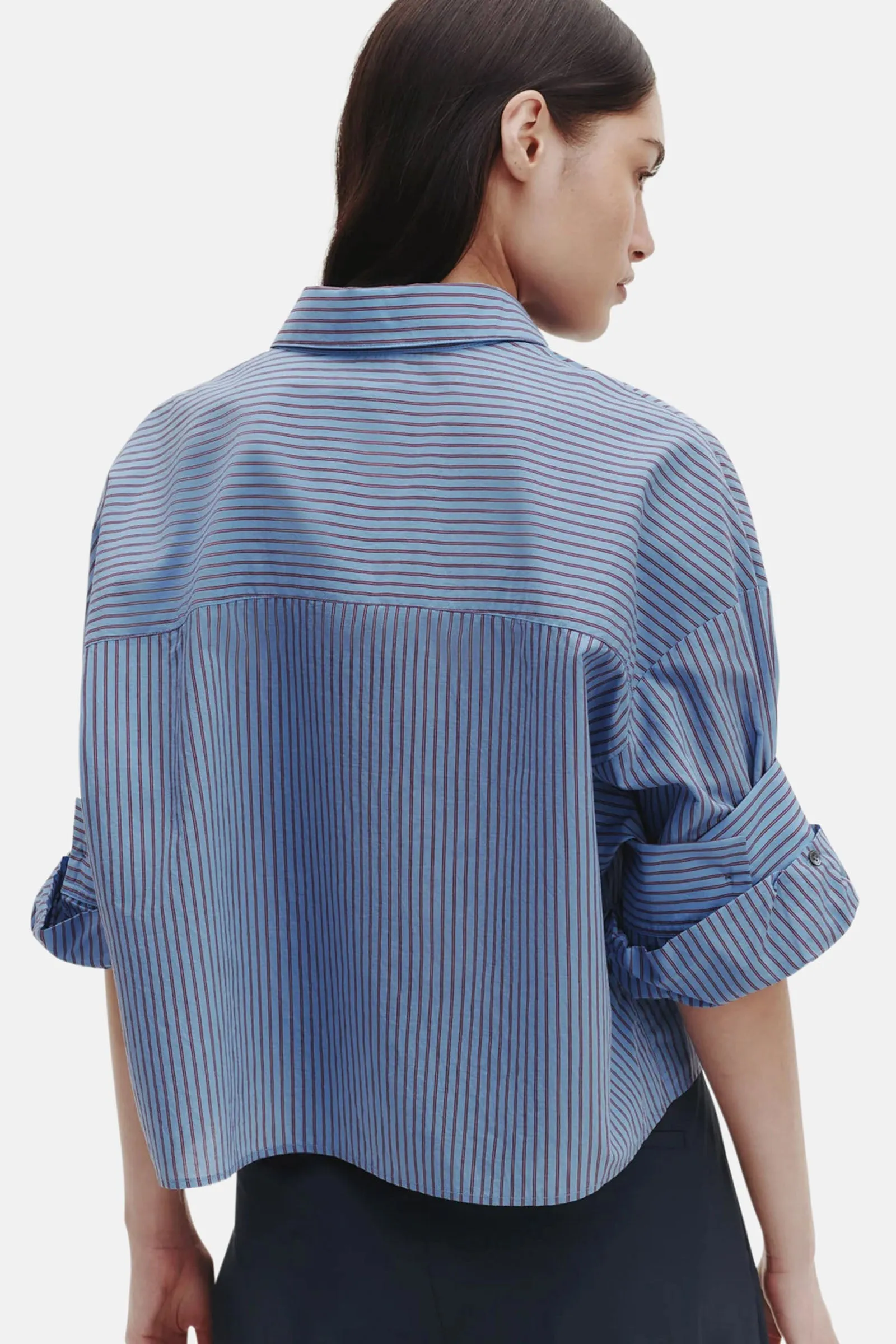 Next Ex Shirt Stripe Blue/Wine sold by Blue & Cream product image thumbnail 4