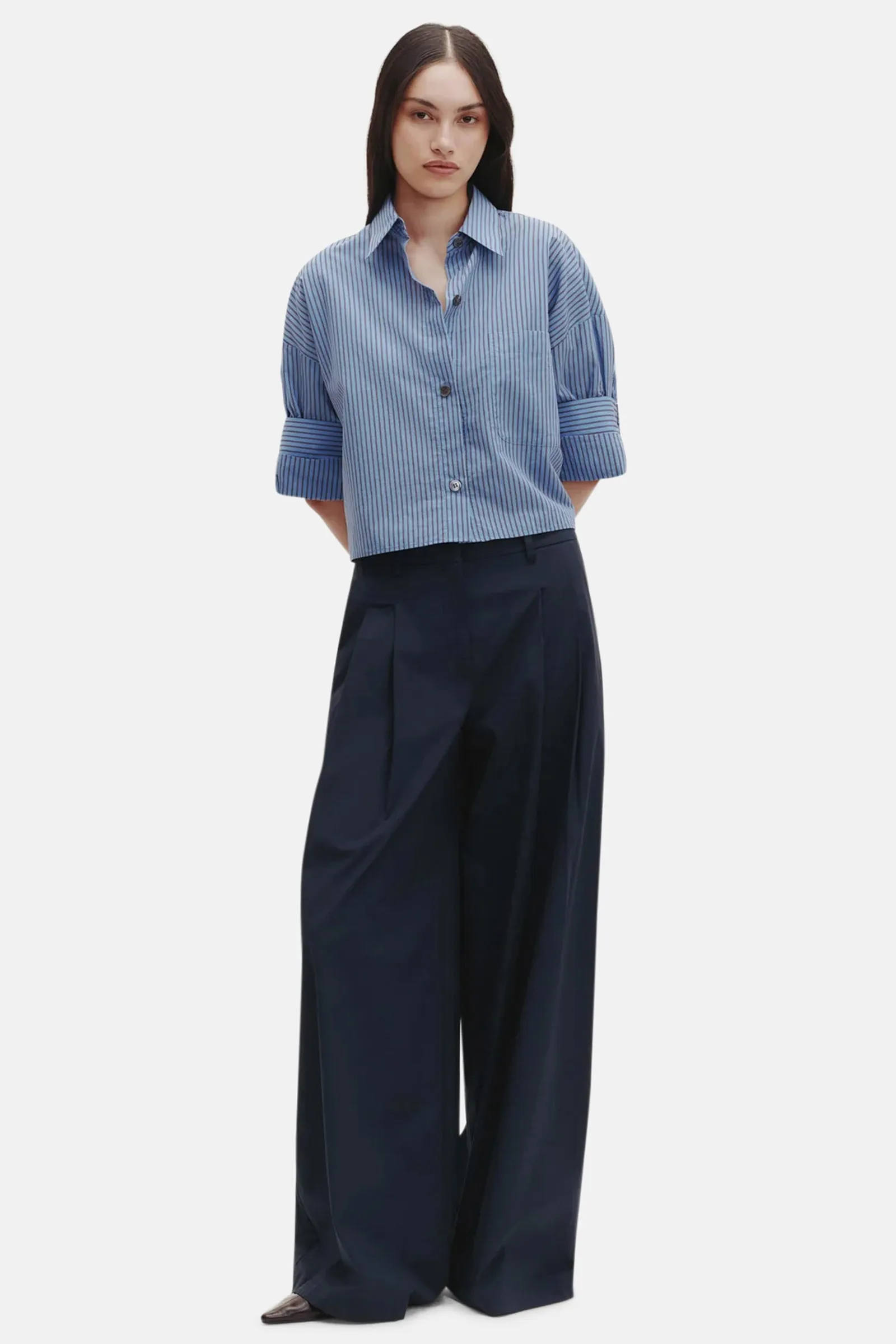 Next Ex Shirt Stripe Blue/Wine sold by Blue & Cream product image thumbnail 5