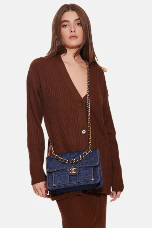 The Tile Club Lucy Cocoon Cardigan & Gertrude Maxi Skirt Brown sold by Blue & Cream