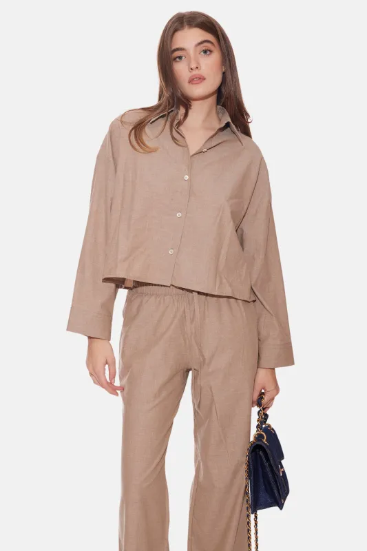 Tile Club Twill Set Beige x Zimmermann Duncan Boots sold by Blue & Cream