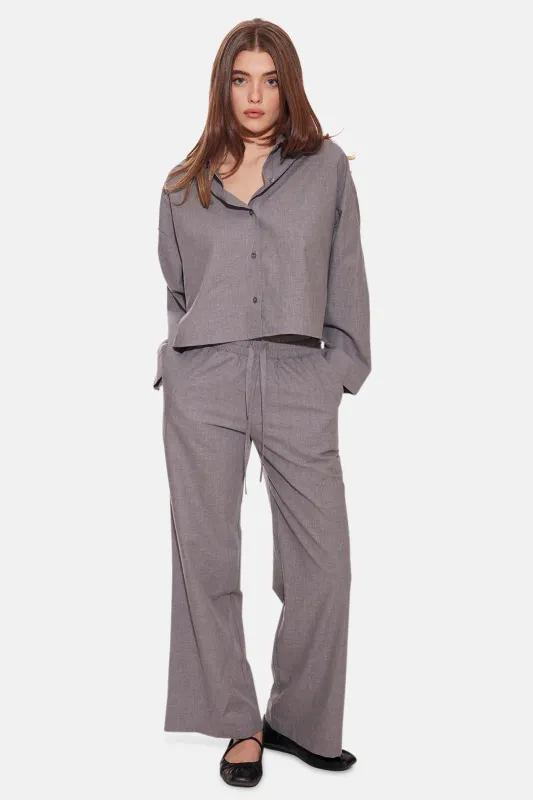 Tile Club Twill Set Heather Grey x Zimmermann Duncan Boots sold by Blue & Cream