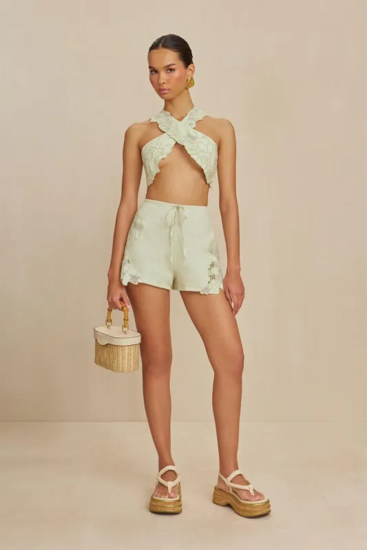 Zuria Short Light Honeydew sold by Blue & Cream