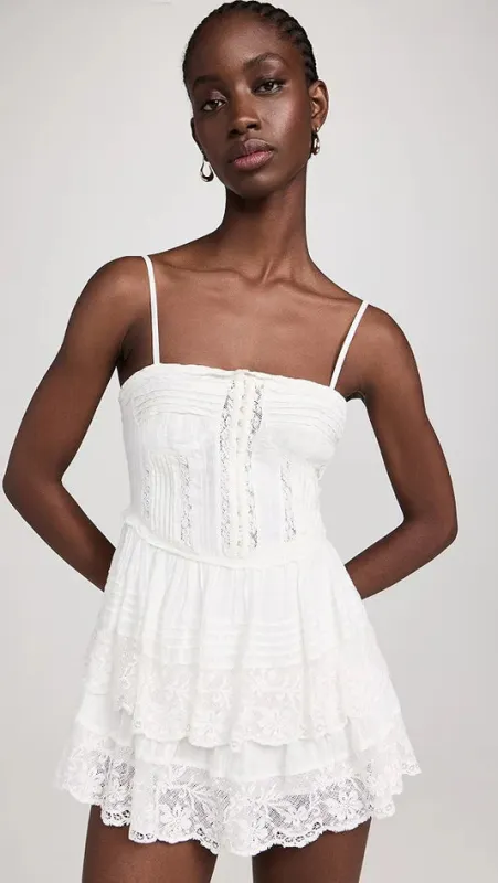 Nerida Bustier Mini Dress True White sold by Blue & Cream