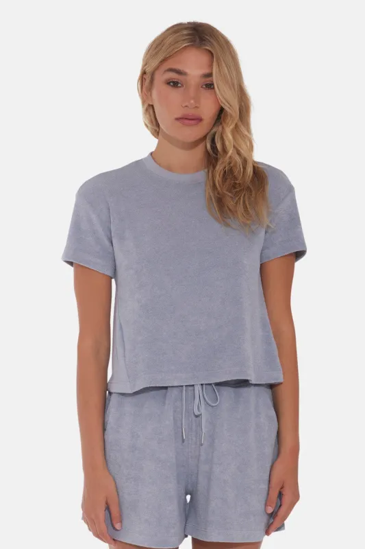 Nova Terry Tee Mink Grey sold by Blue & Cream