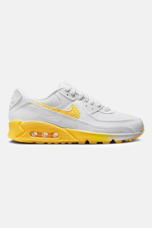 Women's Air Max 90 White/Citron Pulse made by Nike