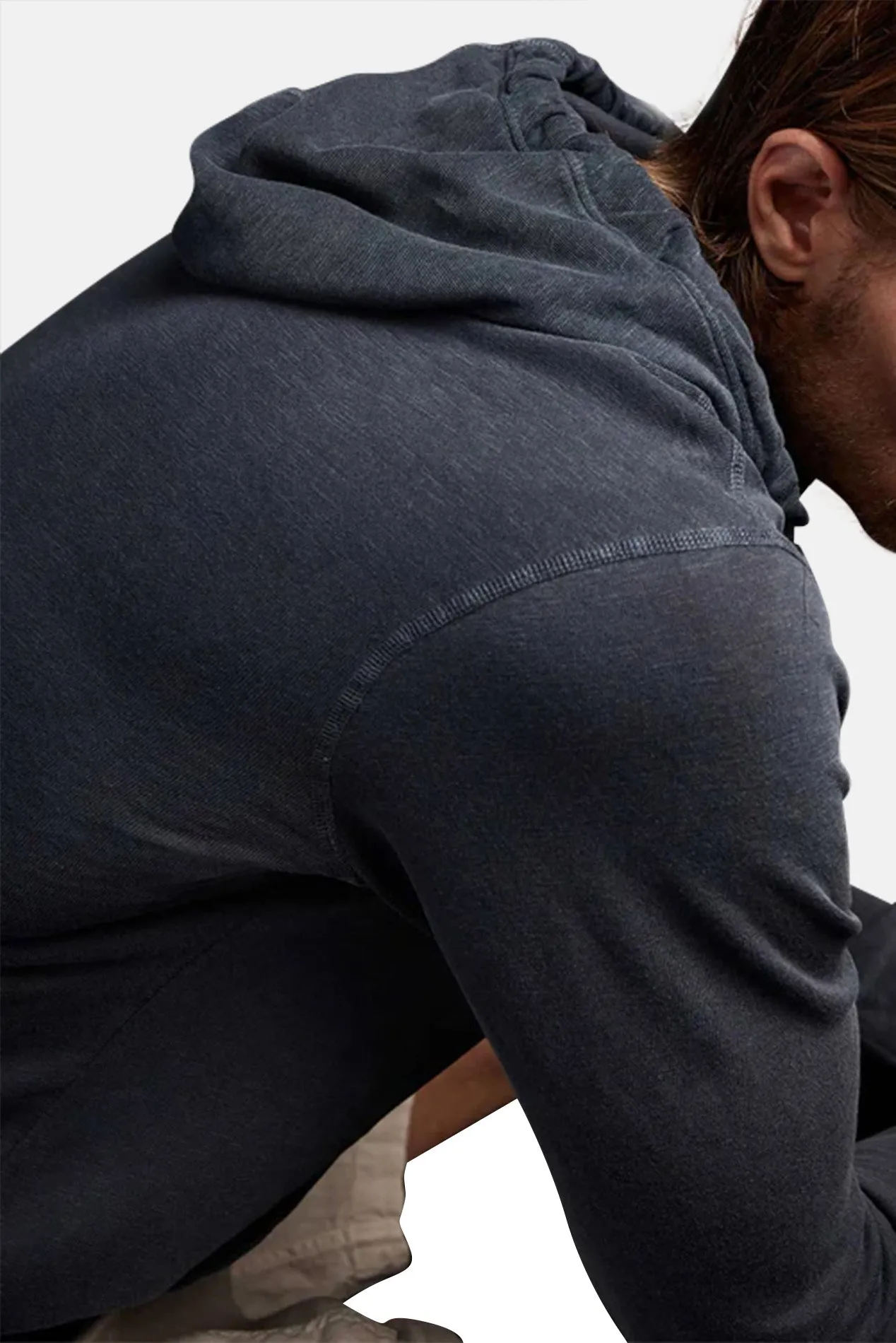 Vintage French Terry Zip Hoodie Deep sold by Blue & Cream product image thumbnail 3