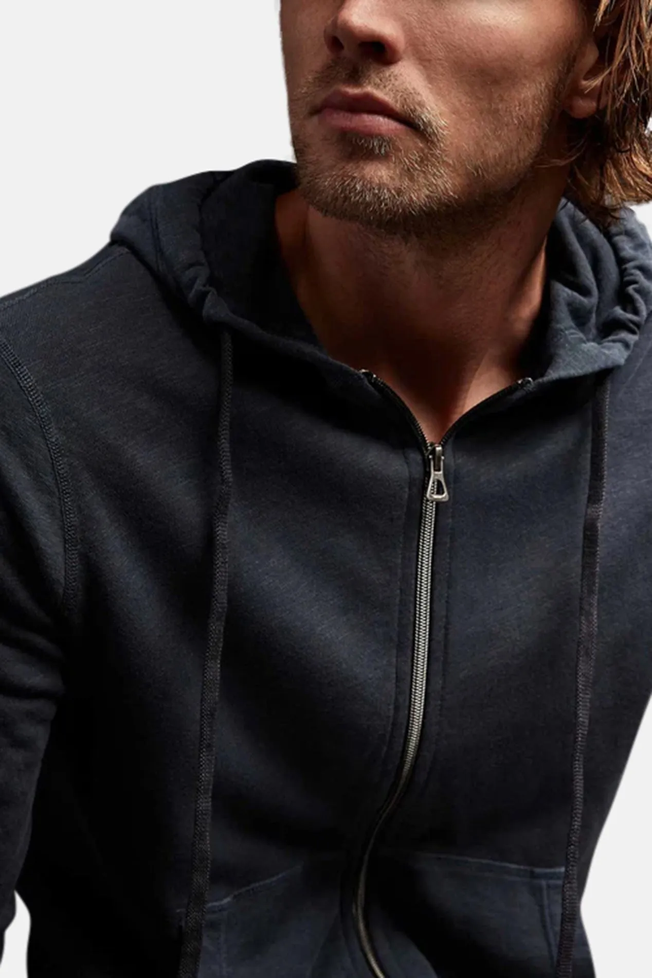 Vintage French Terry Zip Hoodie Deep sold by Blue & Cream product image thumbnail 2