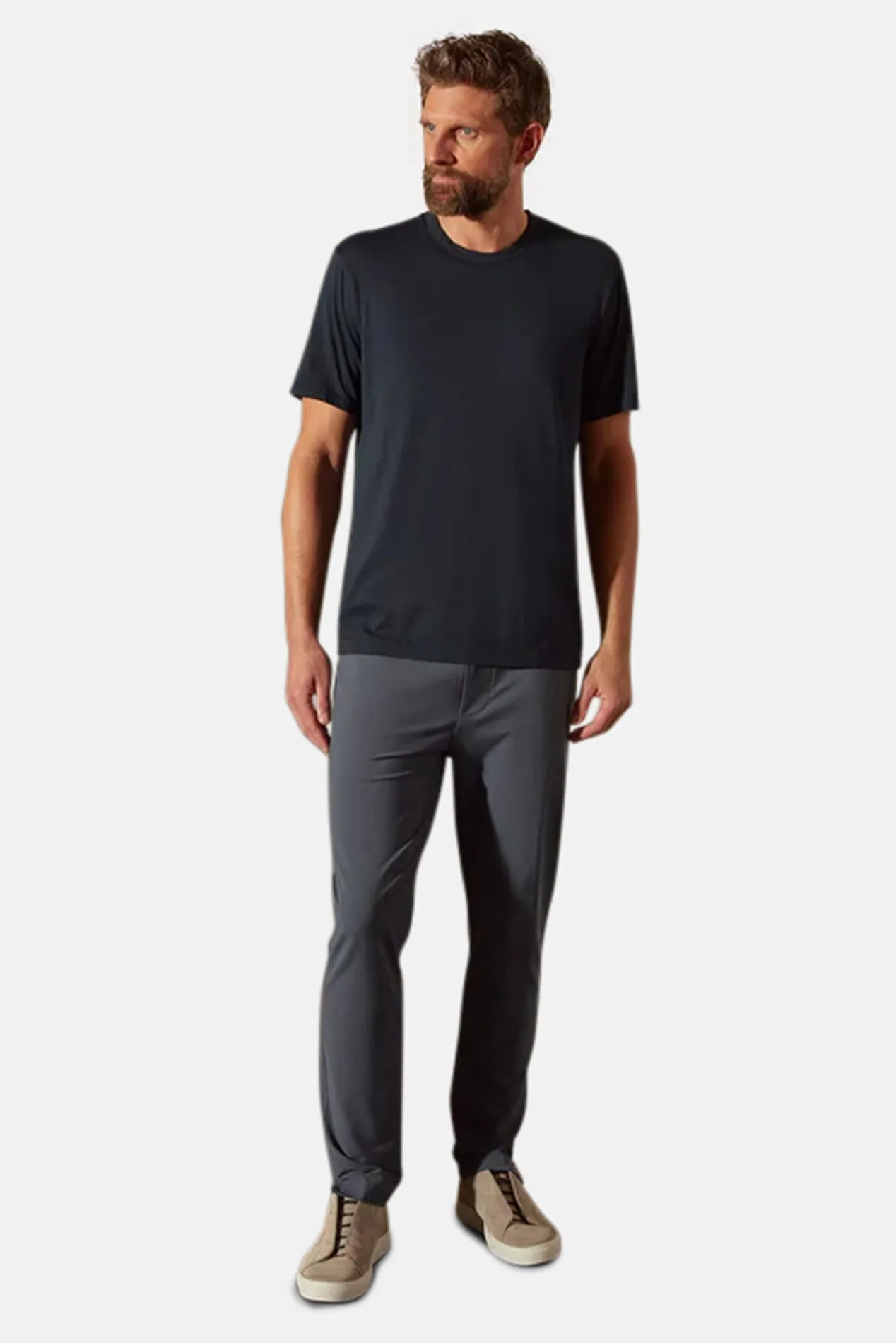 Elevated Lotus Jersey Crew Tee French Navy sold by Blue & Cream product image thumbnail 3