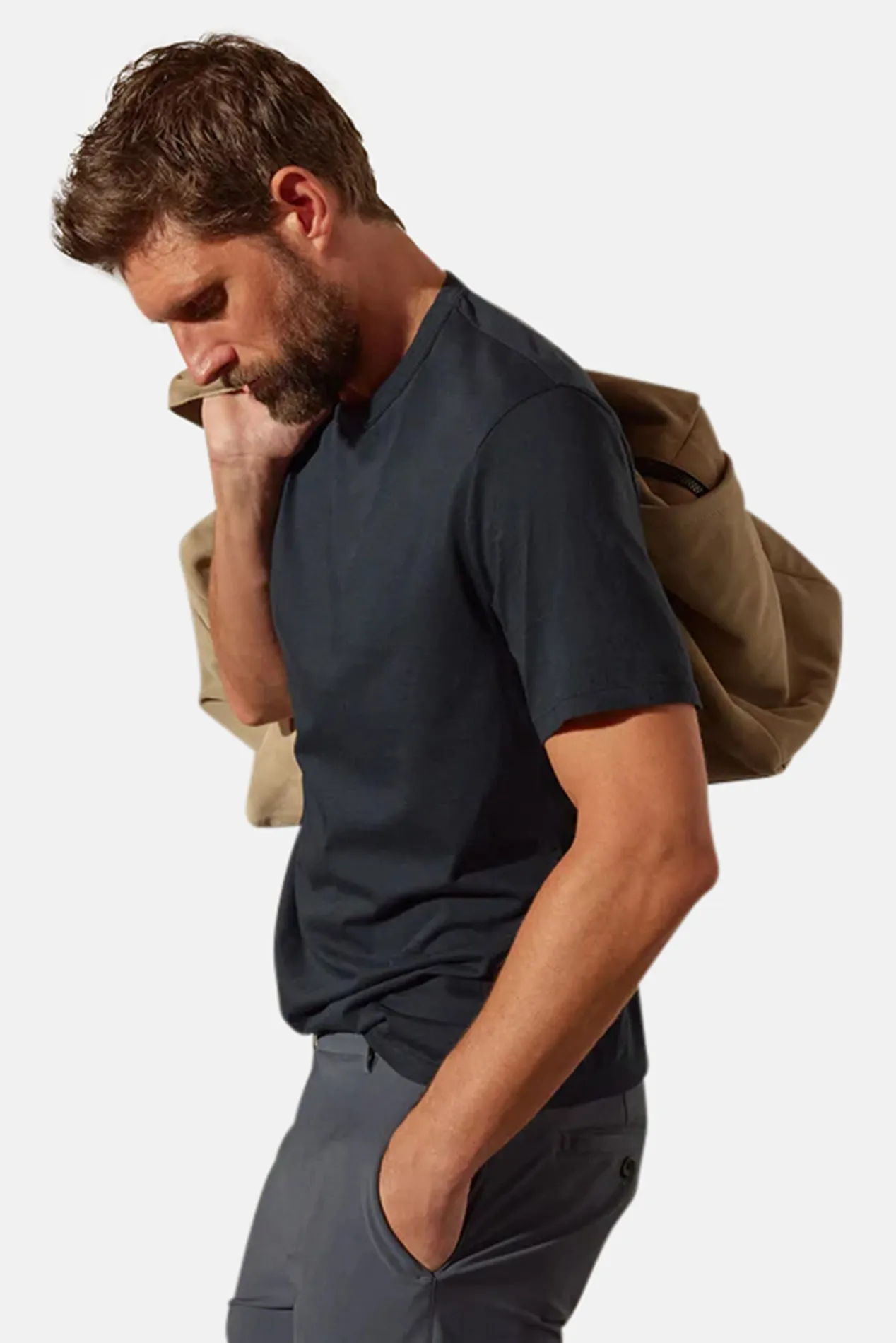 Elevated Lotus Jersey Crew Tee French Navy sold by Blue & Cream product image thumbnail 2