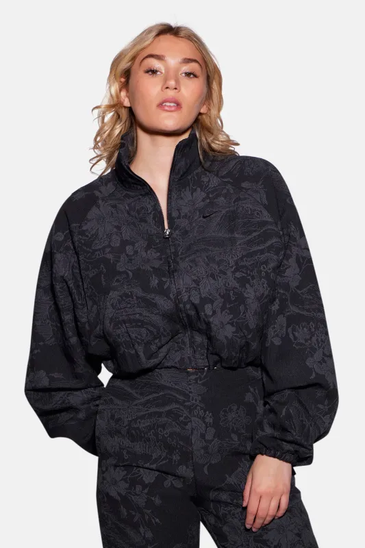 Women's Oversized Jacquard Track Jacket Black made by Nike