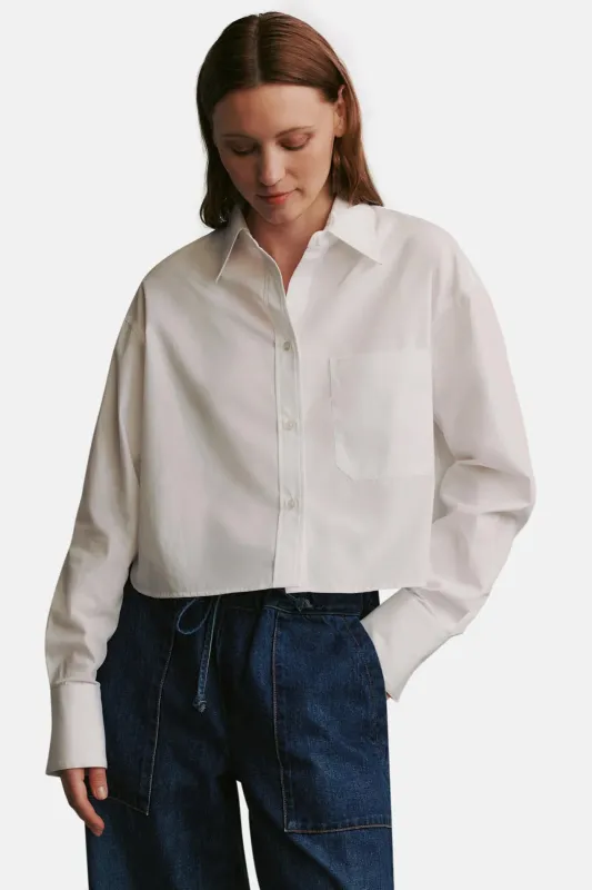 Little Big Joe In Cotton Shirting White sold by Blue & Cream