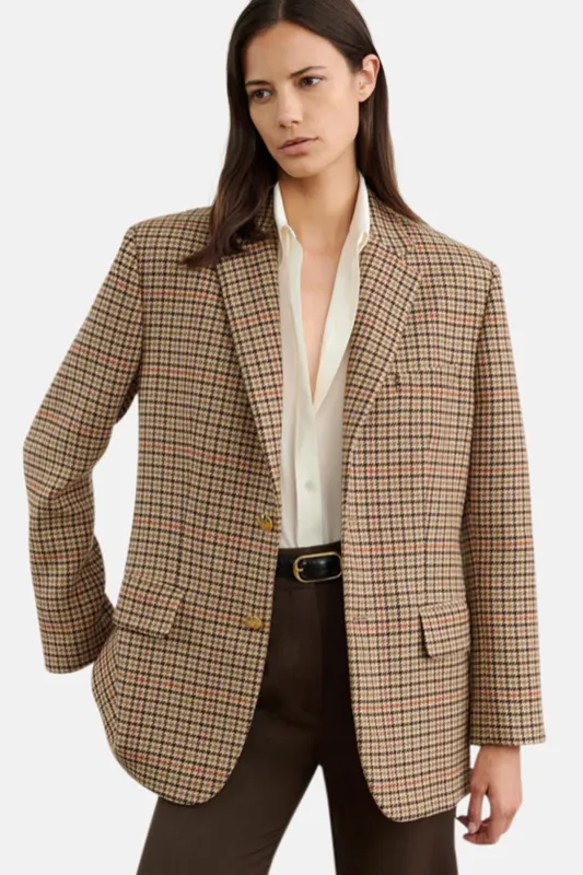 Romain Boyfriend Jacket Vintage Plaid sold by Blue & Cream