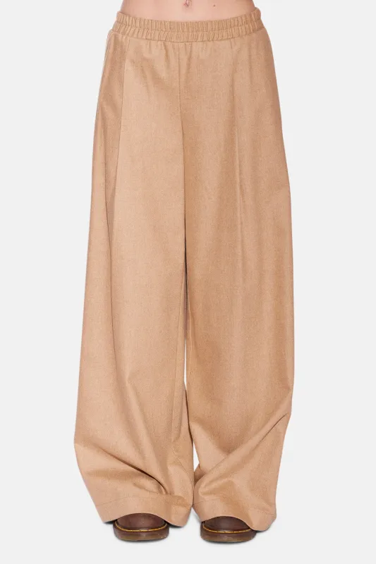 Eva Pant In Wool Camel sold by Blue & Cream