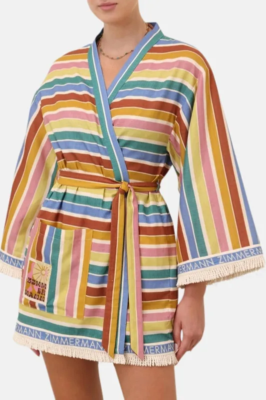 Everley Robe Multi Stripe sold by Blue & Cream