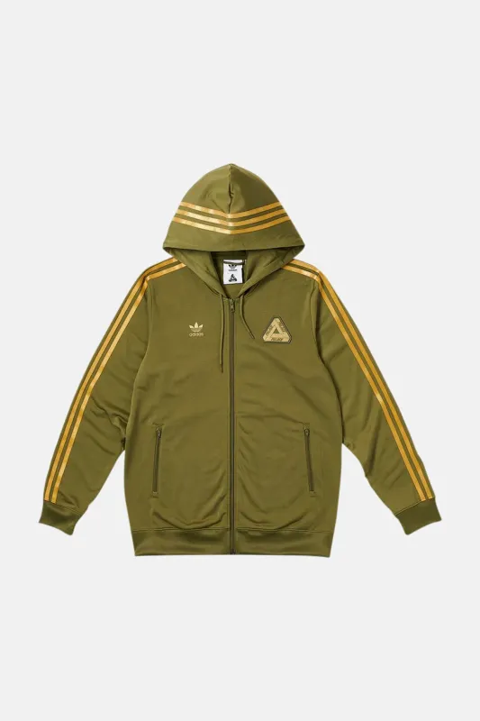 Adidas PALACE Hooded Firebird Track Top Olive sold by Blue & Cream