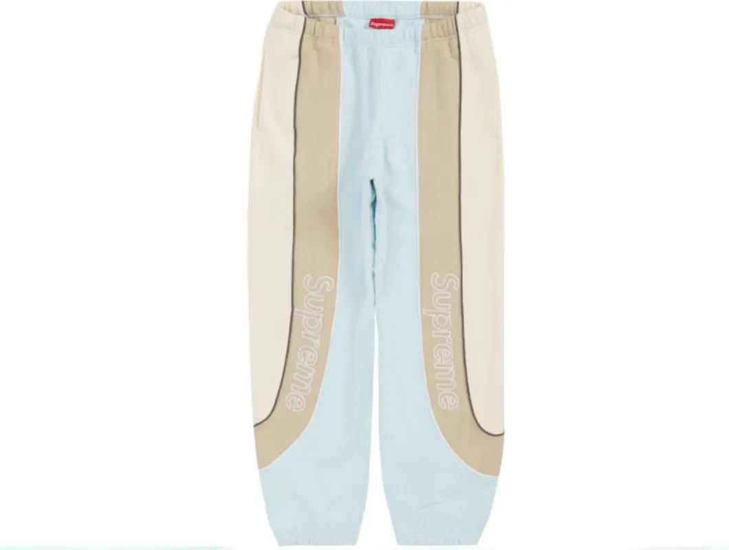 Track Paneled Sweatpant Pale Blue sold by Blue & Cream