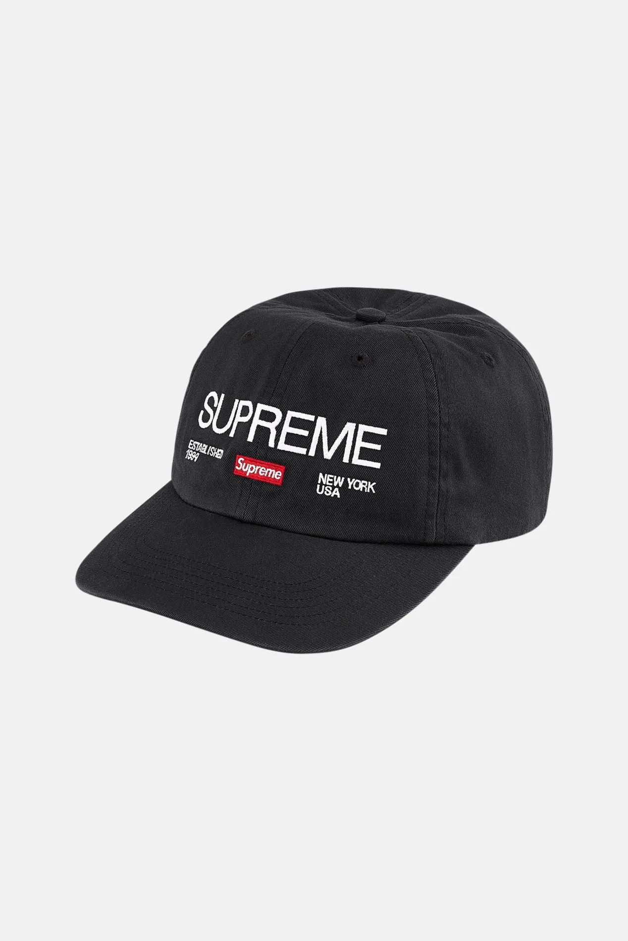 Supreme Est. 1994 6-Panel Black Hat sold by Blue & Cream