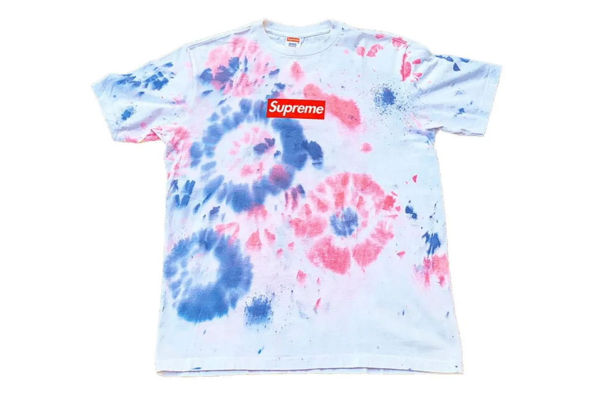 Supreme Box Logo Tee Tie Dye sold by Blue & Cream